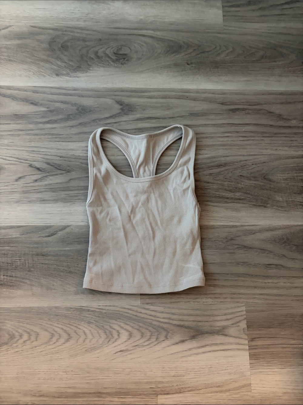 Women's Ribbed Racerback Tank Top - Cream